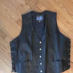 Black Leather Vest